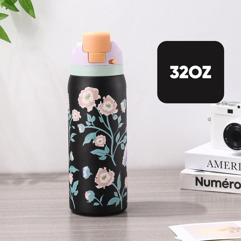 💖LuvSip™ – Softcore Sips Edition💖 32oz Portable Insulated Mug with Straw