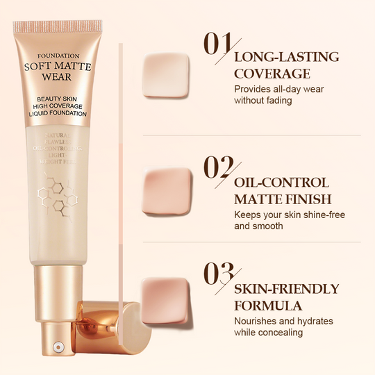 ✨TYLKO OSTATNI DZIEŃ - 49% ZNIŻKI✨Długotrwały matowy korektor podkładowy