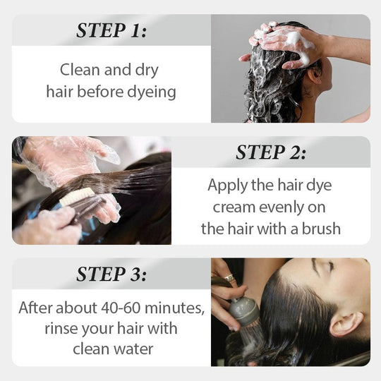 💖Køb 2 Få 1 gratis 💕 Langtidsholdbar, ikke-skadelig sølvgrå hårcreme