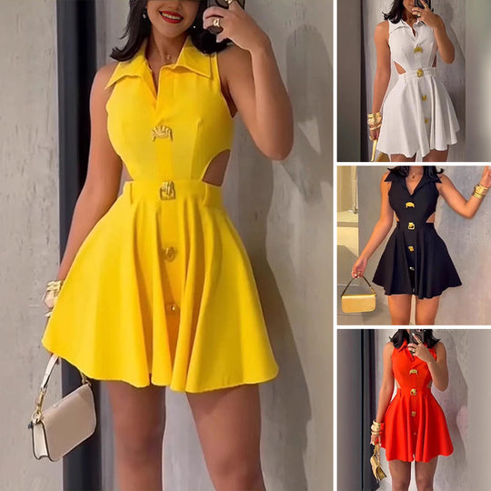 ✨New Model Special Offer 💖Women's Elegant Sexy V-Neck Sleeveless Dress