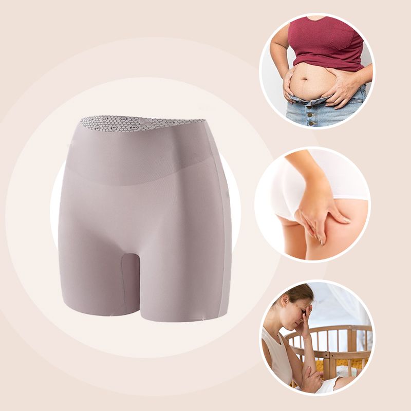 🏆 High-waisted women's silk satin underwear with tummy control and hip-lifting effect 👑
