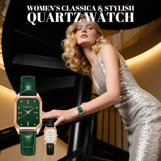 Дамски класически и стилен кварцов часовник