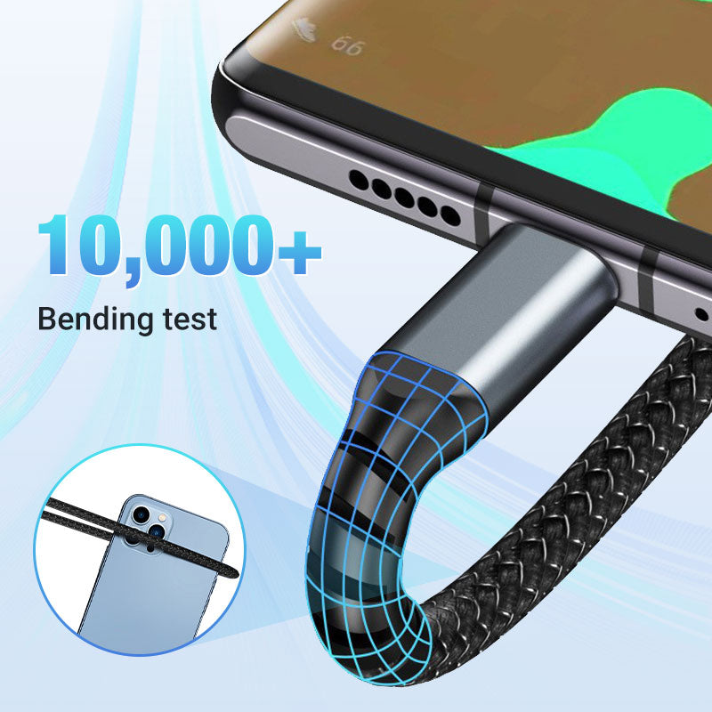 🔥Transparante lichtgevende 3-in-1 supersnelle oplaadkabel🔥