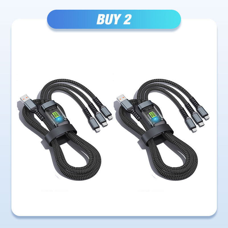 🔥Transparante lichtgevende 3-in-1 supersnelle oplaadkabel🔥