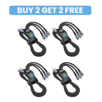 🔥Transparante lichtgevende 3-in-1 supersnelle oplaadkabel🔥