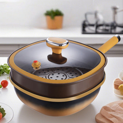 💥2025 New R&D🔥30cm Titanium Alloy Non-Stick Pot with Lid