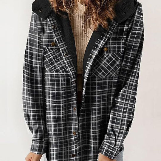 🔥This Week's Special Sales - 60% OFF 🧥 Women's Winter Trendy Plaid Hooded Jacket