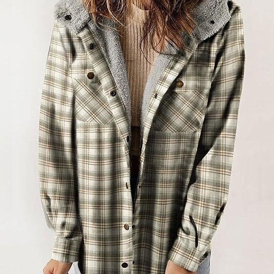 🔥This Week's Special Sales - 60% OFF 🧥 Women's Winter Trendy Plaid Hooded Jacket