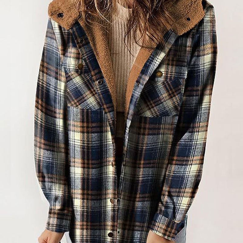 🔥This Week's Special Sales - 60% OFF 🧥 Women's Winter Trendy Plaid Hooded Jacket