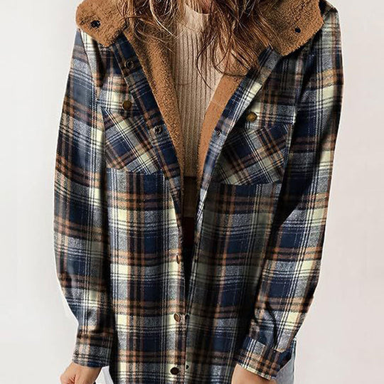 🔥This Week's Special Sales - 60% OFF 🧥 Women's Winter Trendy Plaid Hooded Jacket
