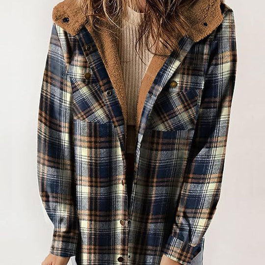 🔥This Week's Special Sales - 60% OFF 🧥 Women's Winter Trendy Plaid Hooded Jacket