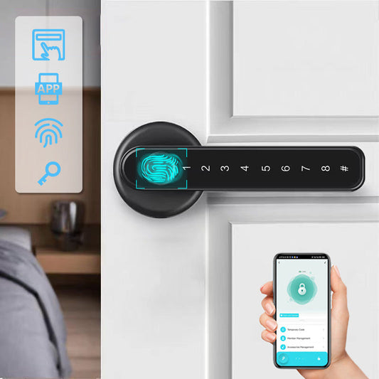 🔥2025 Hot Sale🔥Fingerprint Smart Door Lock Handle With Bluetooth APP Control