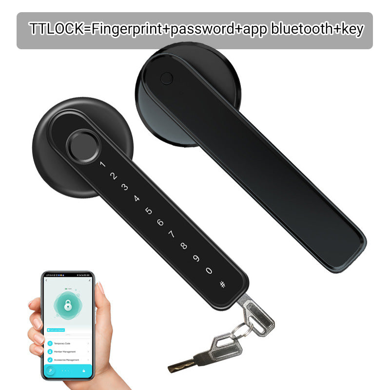 🔥2025 Hot Sale🔥Fingerprint Smart Door Lock Handle With Bluetooth APP Control