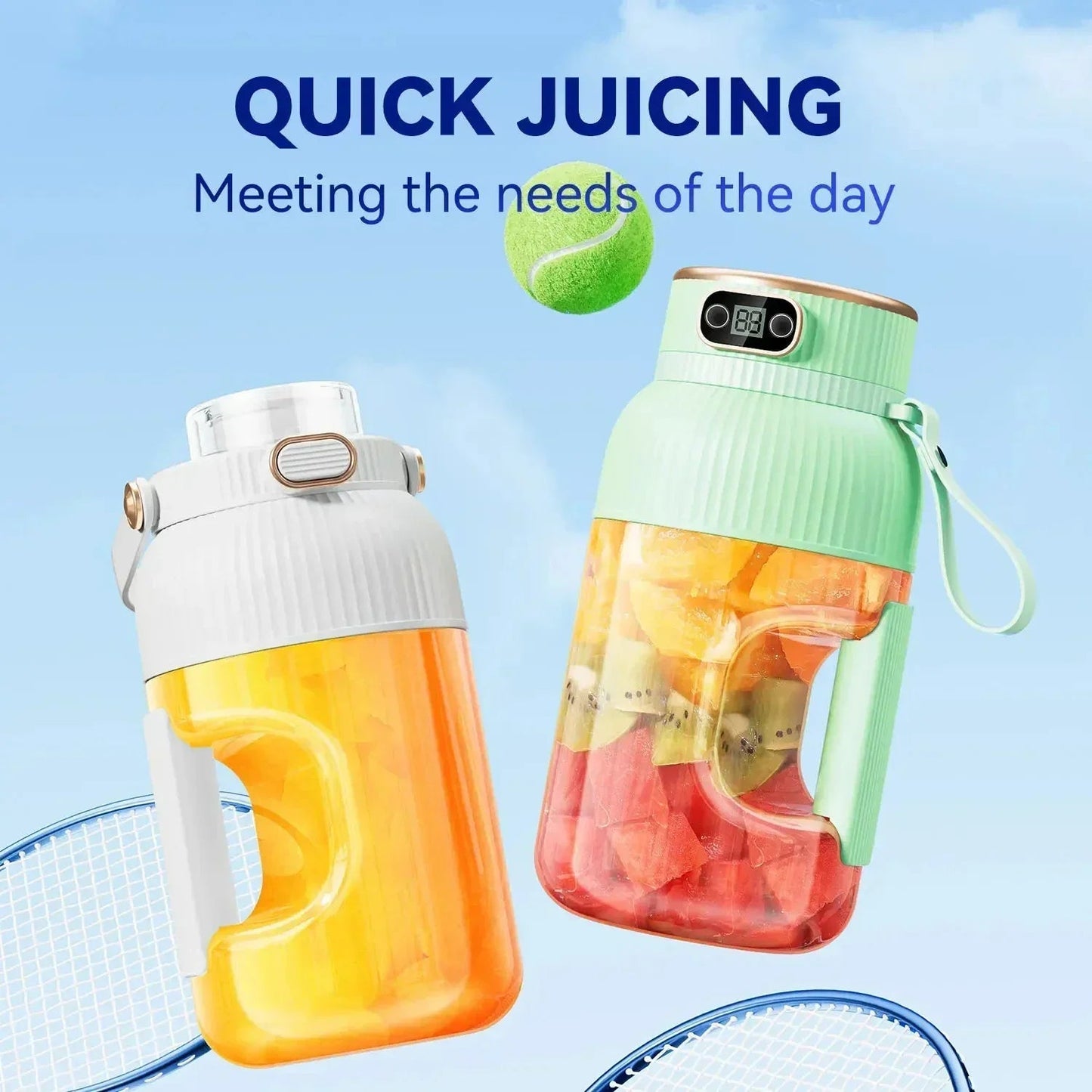 🔥Super Value Promotion ❄️Multifunctional Portable Juicer Cup With Digital Display