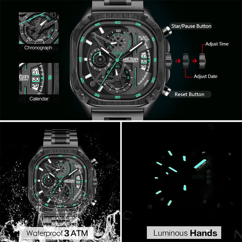 Luminous Waterproof Multifunction Watch