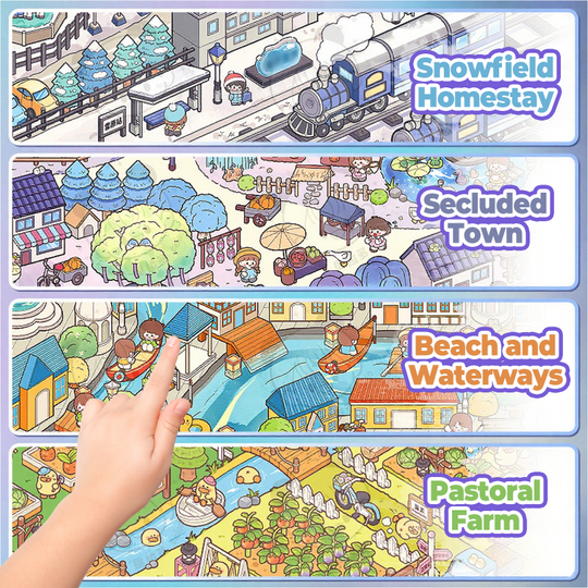 12 Sets DIY 3D Sticker Scene Collection Book