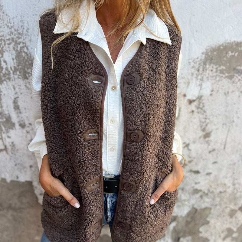 🎁 Christmas Sale 49% OFF 🔥Women's Fall Button Down Short Warm Vest