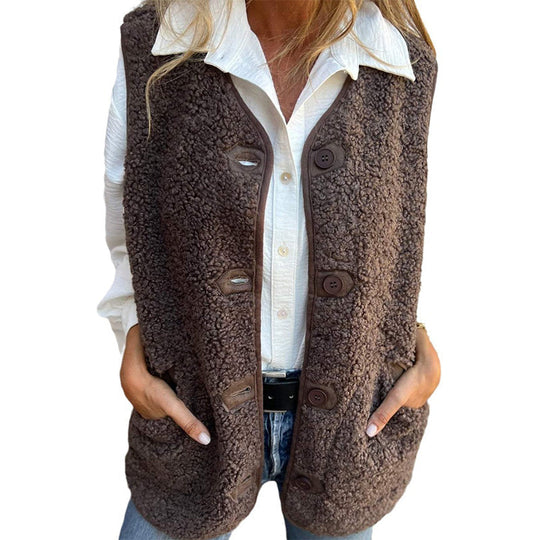 🎁 Christmas Sale 49% OFF 🔥Women's Fall Button Down Short Warm Vest