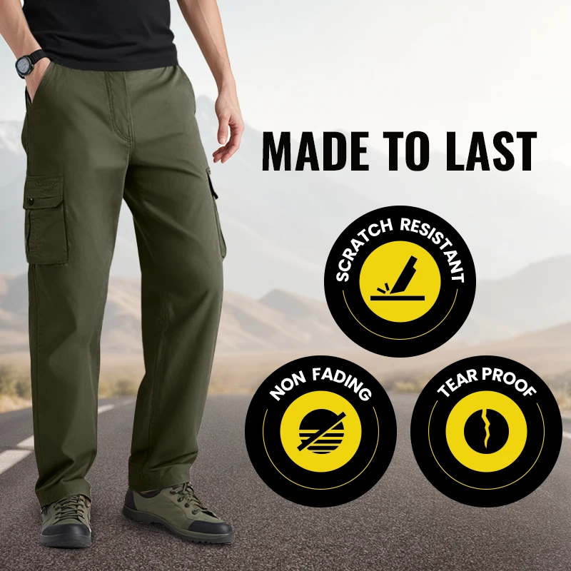 👖 Men's Multi-Color Durable Pants—Multi-pocket relaxed fit, designed for outdoor leisure and work
