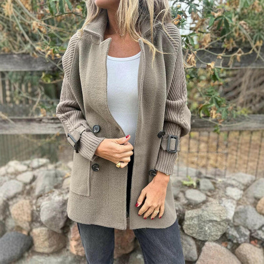 ⏳Limited-time 50% off⏰Women’s Mid-Length Lapel Double Breasted Coat🧥