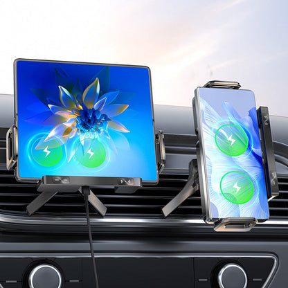 Dual-Coil Wireless Charging Car Phone Mount