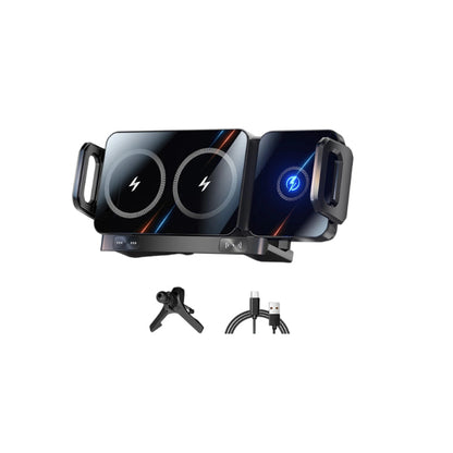 Dual-Coil Wireless Charging Car Phone Mount
