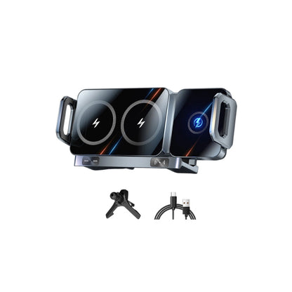 Dual-Coil Wireless Charging Car Phone Mount