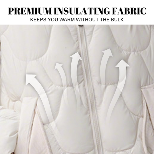 🔥🧥Short warm winter jacket for women – quilted jacket with hood and pockets