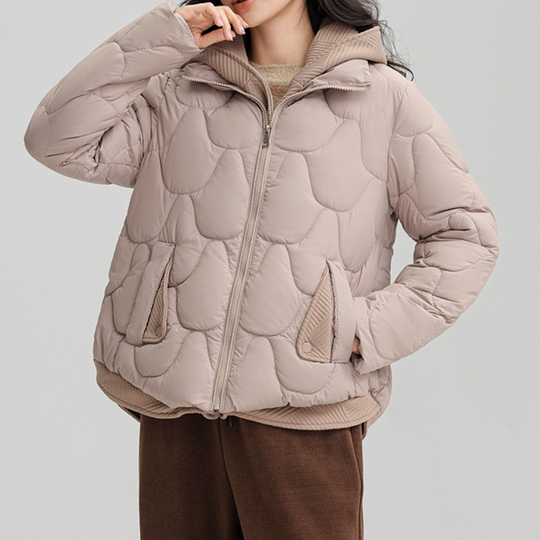 🔥🧥Short warm winter jacket for women – quilted jacket with hood and pockets