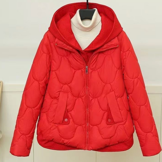 🔥🧥Short warm winter jacket for women – quilted jacket with hood and pockets