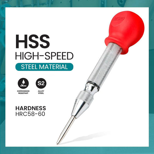 🔘 50% OFF! ⚡ Automatic Center Punch - Precision Marking for Metal/Wood, Spring-Loaded & Adjustable Force 🛠️📏