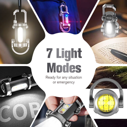 🔥Kaufe 1 GTE, 1 gratis🔥Tragbare, wiederaufladbare, helle Schlüsselanhänger-Taschenlampe