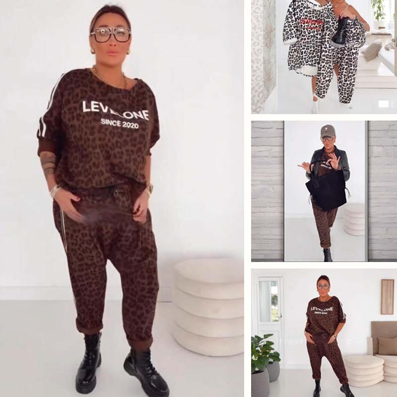 【S-5XL】Women's Fashion Leopard Print Suit – Versatile Everyday & Party Looks