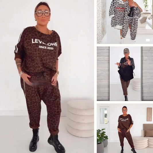【S-5XL】Women's Fashion Leopard Print Suit – Versatile Everyday & Party Looks