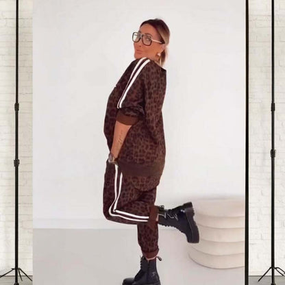【S-5XL】Women's Fashion Leopard Print Suit – Versatile Everyday & Party Looks