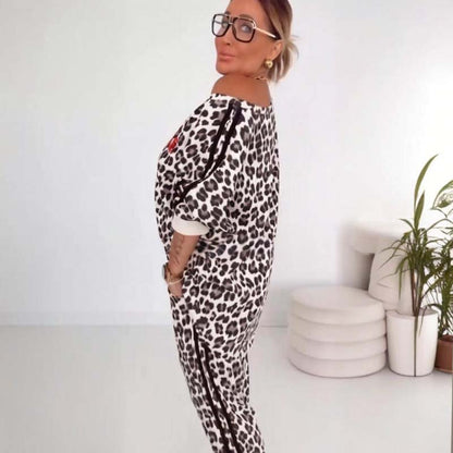 【S-5XL】Women's Fashion Leopard Print Suit – Versatile Everyday & Party Looks