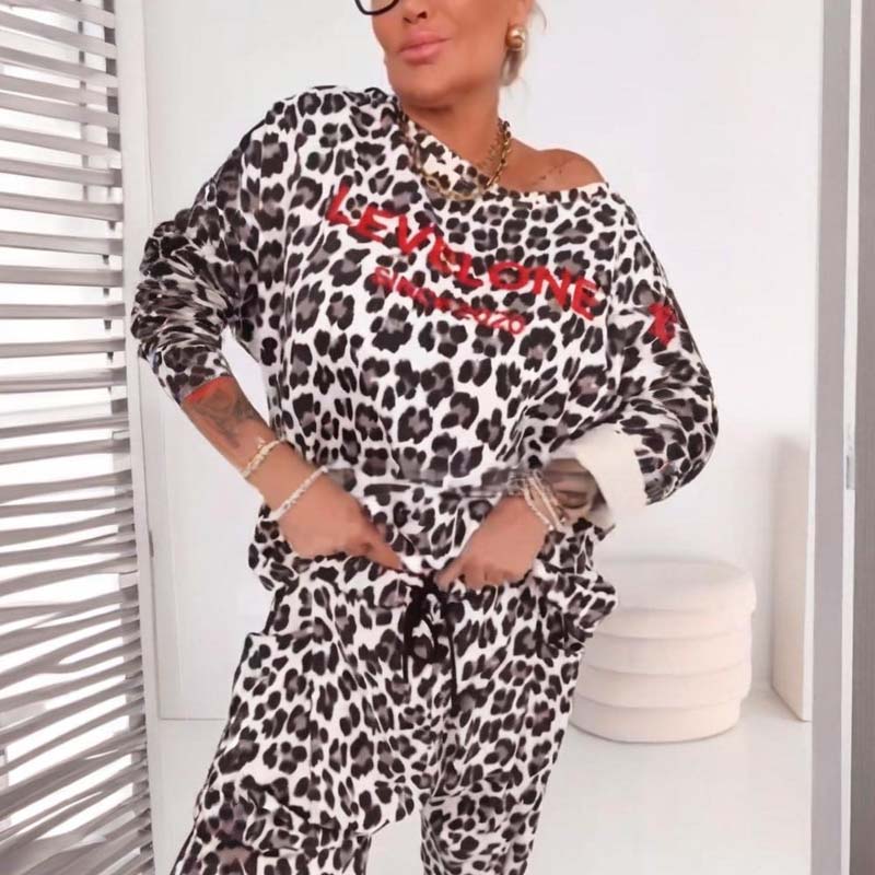 【S-5XL】Women's Fashion Leopard Print Suit – Versatile Everyday & Party Looks