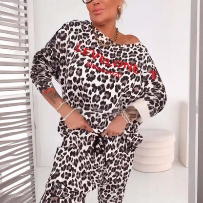 【S-5XL】Women's Fashion Leopard Print Suit – Versatile Everyday & Party Looks