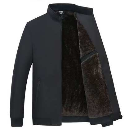 Men's Solid Color Zip Up Warm Jacket -💪Anti-wrinkle, windproof, rainproof and snowproof!