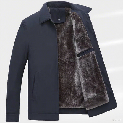 Men's Solid Color Zip Up Warm Jacket -💪Anti-wrinkle, windproof, rainproof and snowproof!