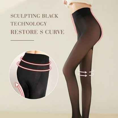 🔥Flash Sale 49% OFF!!⚡20K+ SOLD! 🏆Flawless Legs Fake Translucent Warm Plush Lined Elastic Tights