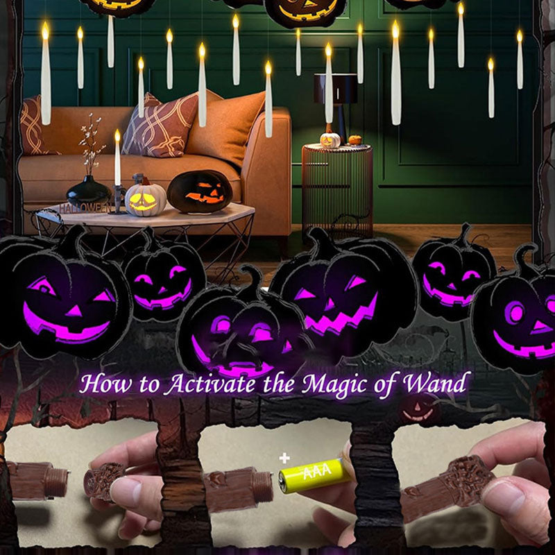🎃Halloween Decorating Ideas 50% Off!👻Floating Candles with Wand