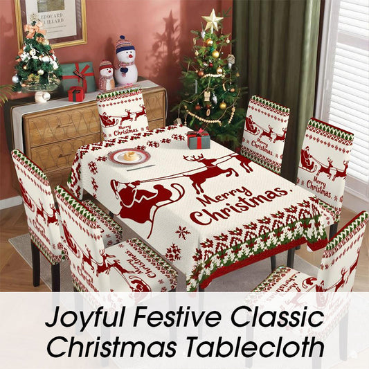🎄Joyful Festive Classic Christmas Tablecloth🎅