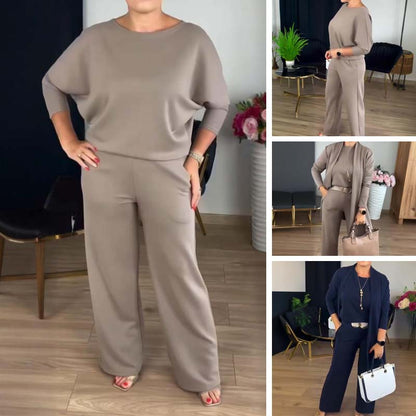 ✈️Free Shipping✈️Elegant Longline Cardigan & Top & Pants 3-Pieces Set