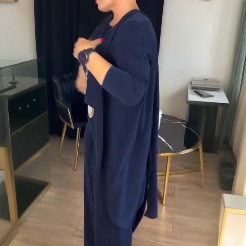 ✈️Free Shipping✈️Elegant Longline Cardigan & Top & Pants 3-Pieces Set