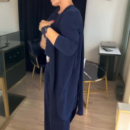 ✈️Free Shipping✈️Elegant Longline Cardigan & Top & Pants 3-Pieces Set