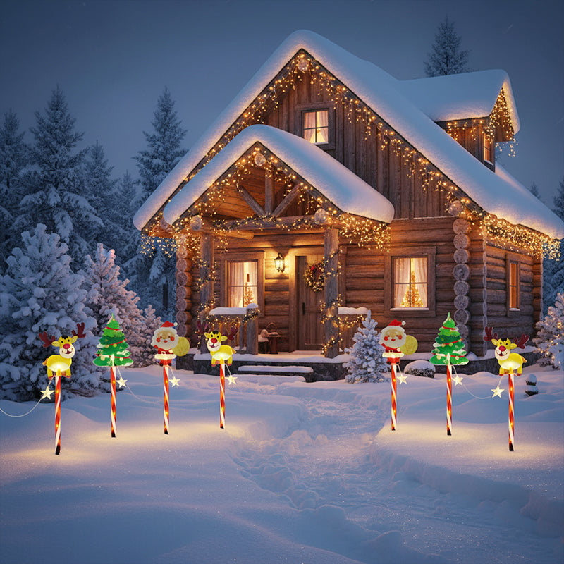🎄🎁6-Pack Solar Christmas Decorative Lights