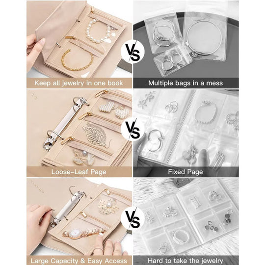 Bolsa elegante portátil para armazenamento de joias xadrez