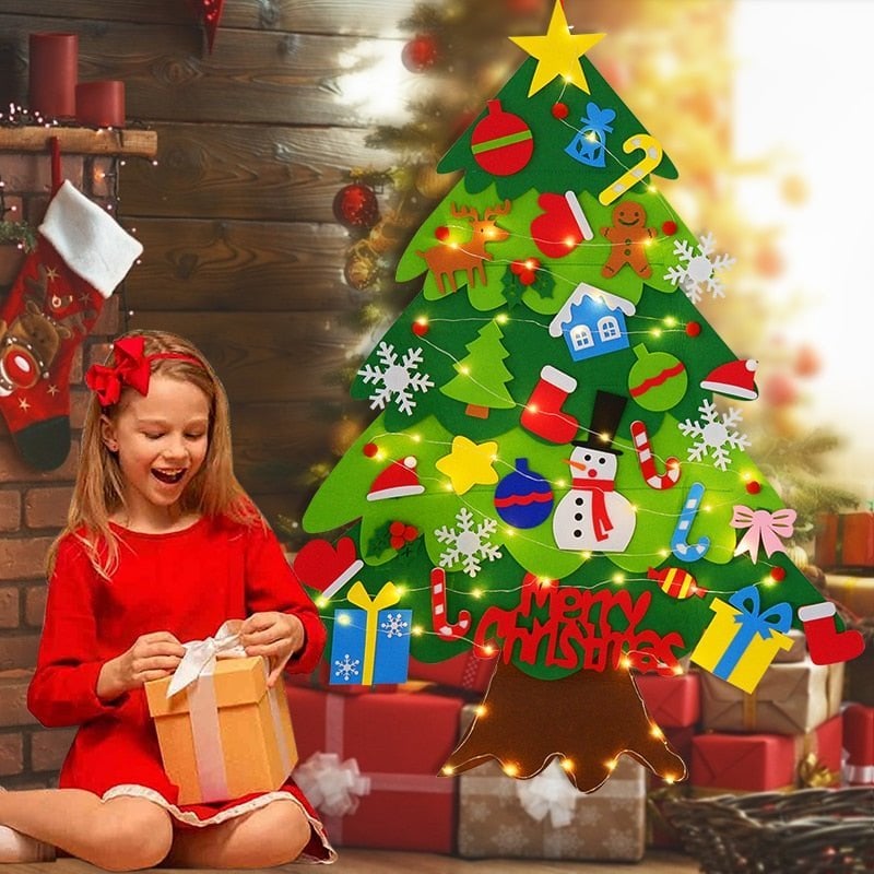 🎄Božična promocija 49 % POPUSTA🎁Komplet božičnega drevesca iz filca, naredi sam