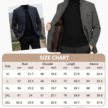 ❄️Winter Special Sale🔥Men's Velvet Warm Suit Jacket🧥